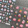 Bandai Adesivi per unghie con cartoni animati Kirby in rilievo, simpatico planner 3D, custodia per telefono, adesivi decorativi fai da te per tazze d'acqua, decorazioni