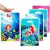 Hasbro 10/100 Pezzi Sacchetti Regalo con Stampa Sirena Oceanica e Manico, Multiuso per Feste, Caramelle, Decorazioni da Tavola
