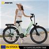 Mairide Bici Elettrica Step-Through da 24 Pollici per Adulti, Motore da 250W, Batteria 36V 13Ah, 25km/h, 5 Livelli di Pedalata Assistita, Sospensione Anteriore a 7 Velocità, E-Bike da Città per Pendolari