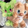 Aoger Peluche Pokémon da 35 cm - Rockruff e Sprigatito - Bambola di Peluche Anime - Cuscino Morbido - Regalo di Compleanno - Ornamenti - Giocattolo