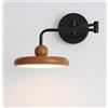 NONE Lampada da parete a braccio orientabile a LED per camera da letto, comodino, studio, divano, ufficio, hotel, stile moderno color crema, illuminazione per lettura