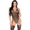 LEG AVENUE TEDDIES Body Erotico a Rete con Calze Integrate Leg Avenue 89360