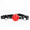 KINK COLLAR & GAG Gag Ball BDSM Kink Palla Cava — Rossa, 4,5 cm