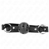 KINK COLLAR & GAG Gag Ball BDSM Kink Sfera Cava — Nera 4,5 cm
