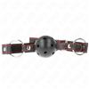 KINK COLLAR & GAG Morso Ball Gag Cavo BDSM Kink — Nero, 6,5 cm