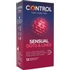 CONTROL CONDOMS Preservativi con Rilievi e Scanalature Control Dots&Lines — 12 pz
