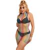 SUBBLIME DRESSES Vestito a Rete Collo Alto Subblime — Arcobaleno, Taglia Unica