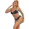 SUBBLIME DRESSES Lingerie a Rete Manica Lunga Subblime — Arcobaleno, Taglia Unica
