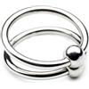 METAL HARD Anello Fallico Doppio in Acciaio Metal Hard — 30 mm
