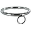 METAL HARD Collare BDSM con O-Ring Metal Hard — Metallo Cromato 18 cm