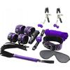 SECRETPLAY 100% FETISH Kit Bondage BDSM Secretplay — 8 Pezzi, Pelle Sintetica Nera