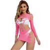 SUBBLIME DRESSES Lingerie Sexy a Rete Subblime — Vestito Manica Lunga, Rosa