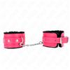 KINK WRIST RESTRAINT Manette BDSM in Pelliccia Kink — Regolabili, Nere/Rosa