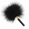 KINK IMPACT & TOUCH Piuma Solletico BDSM Kink — Manico Metallico, Nero/Oro