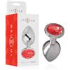INTENSE ANAL TOYS Plug Anale in Metallo Intense Diamond Jewel — Cristallo Rosso, S