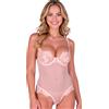 PASSION WOMAN TEDDIES Body Erotico in Pizzo Passion Zovel — Rosa Chiaro, S/M