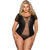 SUBBLIME QUEEN PLUS SIZE Body Erotico Manica Corta Subblime Queen Plus — Taglie Forti
