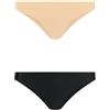 BYE BRA - UNDERWEAR Mutandine Brasiliane Senza Cuciture Bye Bra — 2 Pezzi, Taglia L