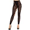 LEG AVENUE HOSIERY Collant Opachi con Fessure Leg Avenue — Neri, Senza Cuciture