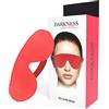 DARKNESS BONDAGE Benda per Occhi BDSM Darkness — PVC Rossa, Fascia Elastica