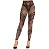 LEG AVENUE HOSIERY Collant Senza Piede in Pizzo Leg Avenue Lace and Net Illusion