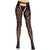 LEG AVENUE HOSIERY Calze in Pizzo Floreale Leg Avenue — Rosa, Schiena Aperta