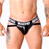 MACHO UNDERWEAR Jockstrap Fetish in Similpelle Macho MX25NC — Nero, Taglia M
