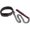 CALEXOTICS Collare BDSM con Guinzaglio Calexotics Scandal — Broccato Rosso