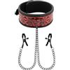 BEGME RED EDITION Collare BDSM con Morsetti Capezzoli Begme Red Edition — Neoprene
