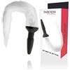 DARKNESS ANAL Plug Anale con Coda Pelosa Darkness — Silicone, Bianco