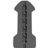 ALL BLACK Masturbatore Maschile All Black Hook Up — 17 cm