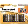 PANASONIC Batterie Alcaline AA Panasonic Bronzo LR6 — Blister 20 Unità