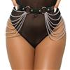 SUBBLIME FETISH Cintura con Catena in Pelle Subblime — Nera, Taglia Unica