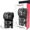 DARKNESS BONDAGE Manette BDSM Regolabili in Pelle Darkness — Polsini Neri