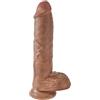 KING COCK Dildo Realistico con Sfere King Cock — 19.8 cm, Caramel