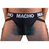 MACHO UNDERWEAR Sospensorio Semitrasparente Macho MX25NN Jock — Nero, Taglia M