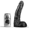 ALL BLACK Dildo Realistico All Black Dong — PVC Flessibile, 22 cm