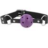 KINK COLLAR & GAG Bavaglio BDSM a Sfera Kink — Regolabile, Viola 4 cm