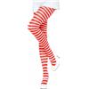 LEG AVENUE HOSIERY Collant a Righe Leg Avenue — Nylon Bianco/Rosso