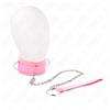 KINK COLLAR & GAG Collare BDSM con Guinzaglio Kink — Rosa, 36-42 cm