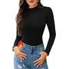 Gyabnw Maglia Termica Donna Collo Alto T Shirt Elegante Maglie Termiche Donna Strato Base Elasticizzato Intimo Maglietta da Abbigliamento Termico Invernale