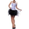 Luadnysin Corsetto da Donna con Petto Intero Gotico, Corpetto Top in Pizzo, Sexy Burlesque Overbust Corsetti Bustino Vintage Gotico,Halloween Carnevale Natale Balli Feste，XS-7XL