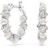 SWAROVSKI ORECCHINO MATRIX PEARL HOOPS WHITE/RHS