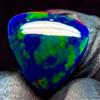 AK GEMS AND JEWELLERY Opale Nera Fire Opale Naturale 4,1 Ct Cabochon 13x13mm