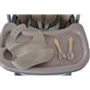 Moni Seggiolone Lindo colore Beige Con Set Pappa