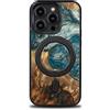 Custodia Bewood Unique per iPhone 14 Pro - Pianeti - Terra con MagSafe
