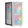 Noua Orizon M111 Bianco Case ATX per PC Gaming, Supporta E-ATX, 0.50MM SPCC, 3 Ventole LED ARGB Indirizzabile Frontale Mesh e Pannello Laterale in Vetro Temperato