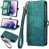 BAILI Cover per Oppo A15/A35, Cerniera Tasca per Oppo A15/A35, Custodia Pelle con Design dei Pulsanti, Caso per Oppo A15/A35 Case-005