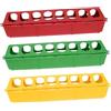 BESPORTBLE Mangiatoia per Quaglie da Gabbia Fori, 3 Pezzi in Plastica | Design Ribaltabile e Fissaggio alla Gabbia, Alimentazione Multipla, per Casa e Allevamento Colore Casuale
