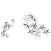 Sheens Borchie per rivetti in lega, 10 set stella borchie bottoni per borse in pelle scarpe decorazione fai da te 14mm(Argento convesso 14mm)